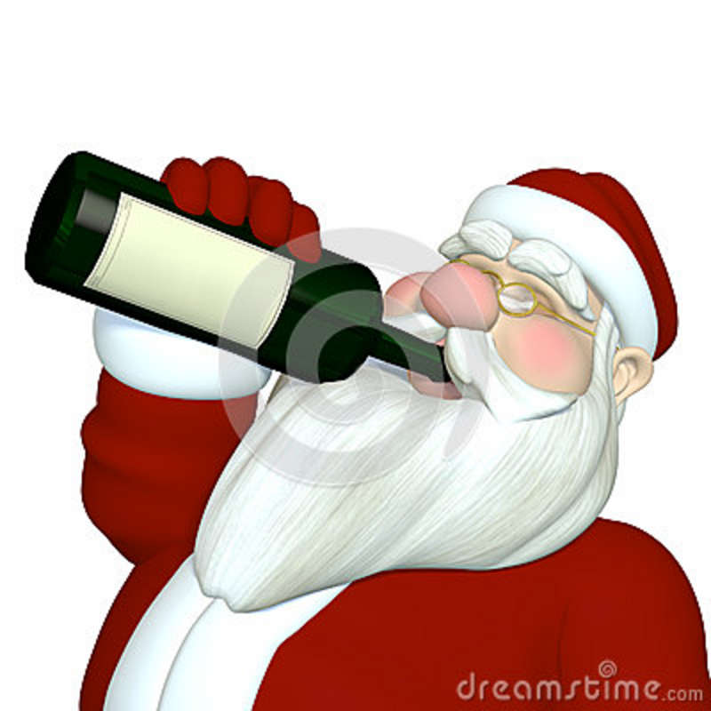 a-santa-drinking-wine-24650679